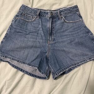 Hollister Women's Blue Jean 90s Styel Shorts